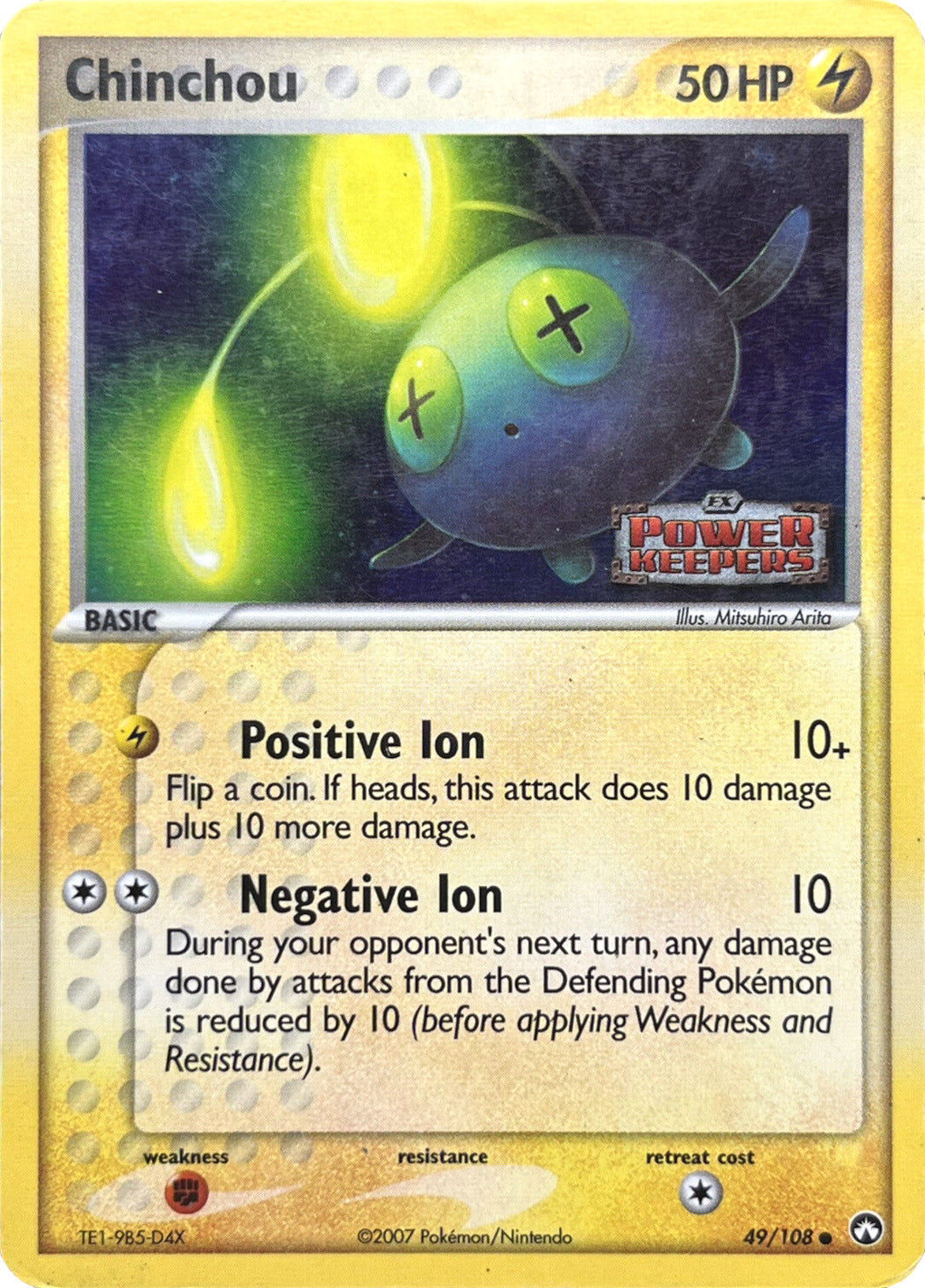 Chinchou (49/108) (Stamped) [EX: Power Keepers] | Odin's Place