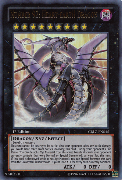 Number 92: Heart-eartH Dragon [CBLZ-EN045] Ultra Rare | Odin's Place