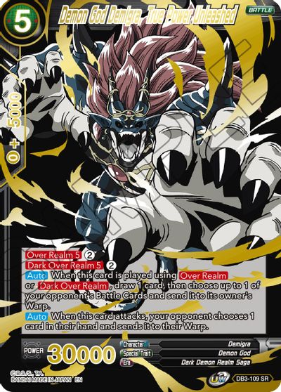 Demon God Demigra, True Power Unleashed (Alternate Art) (DB3-109) [Special Anniversary Set 2021] | Odin's Place