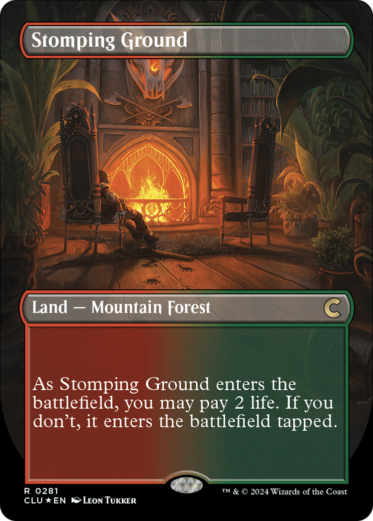 Stomping Ground (Borderless) [Ravnica: Clue Edition] | Odin's Place