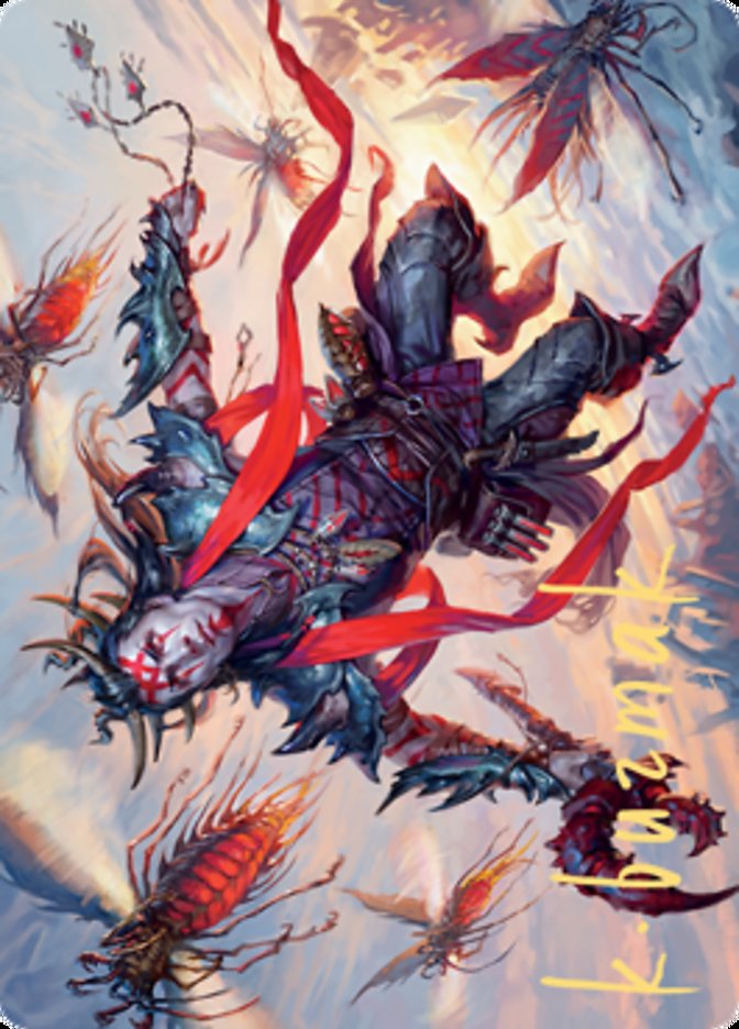Scion of the Swarm Art Card (Gold-Stamped Signature) [Zendikar Rising Art Series] | Odin's Place