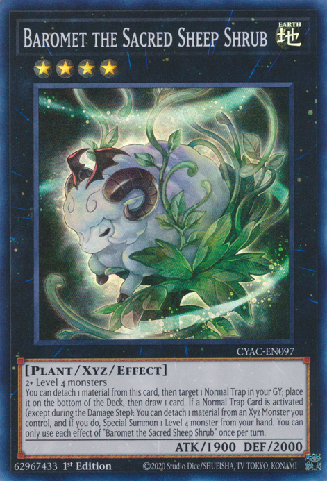 Baromet the Sacred Sheep Shrub [CYAC-EN097] Super Rare | Odin's Place