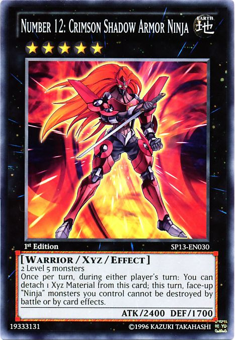 Number 12: Crimson Shadow Armor Ninja [SP13-EN030] Common | Odin's Place