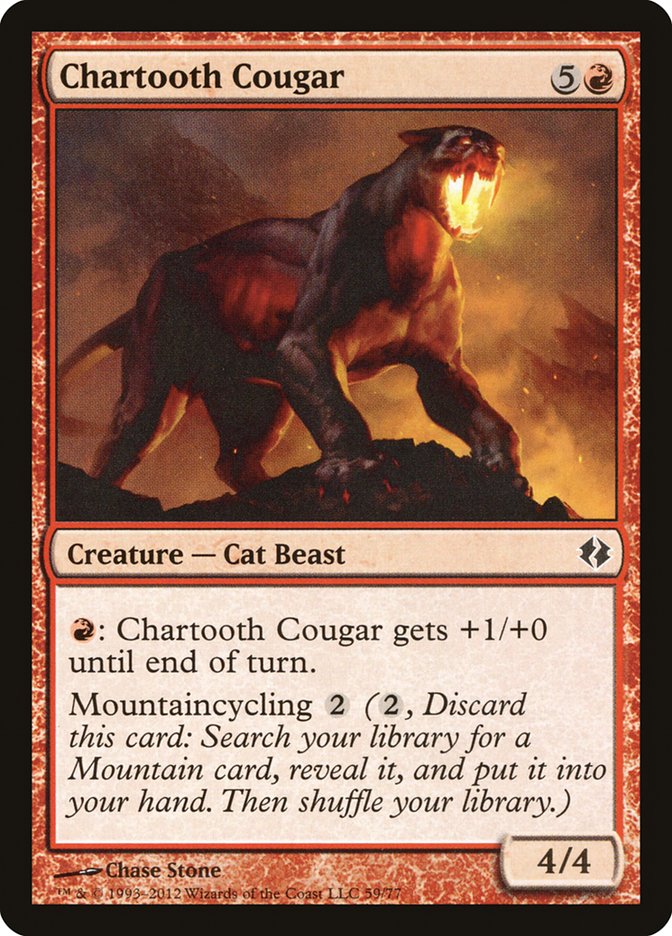 Chartooth Cougar (59) [Duel Decks: Venser vs. Koth] | Odin's Place