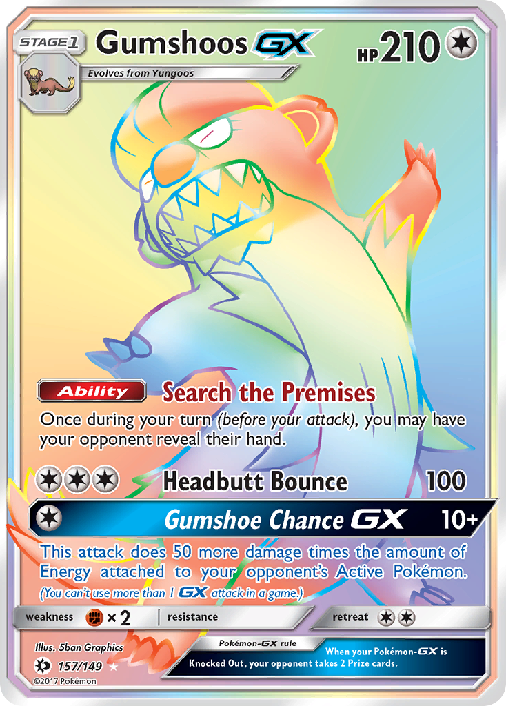 Gumshoos GX (157/149) [Sun & Moon: Base Set] | Odin's Place