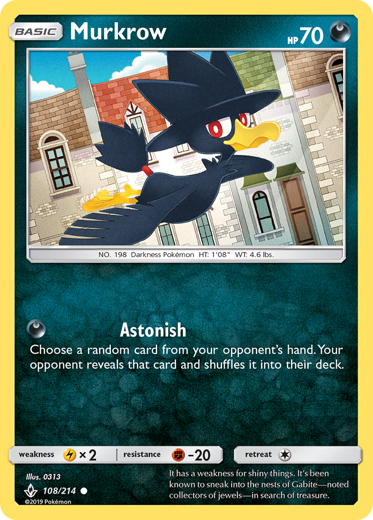Murkrow (108/214) [Sun & Moon: Unbroken Bonds] | Odin's Place