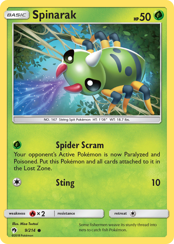 Spinarak (9/214) [Sun & Moon: Lost Thunder] | Odin's Place