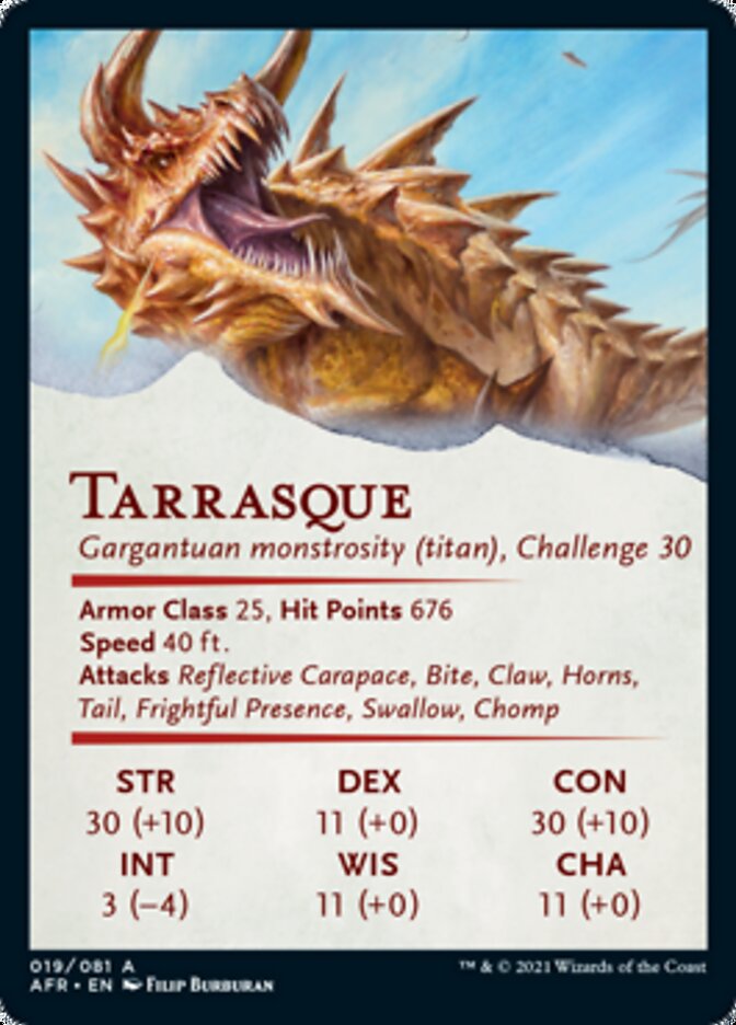 Tarrasque Art Card [Dungeons & Dragons: Adventures in the Forgotten Realms Art Series] | Odin's Place