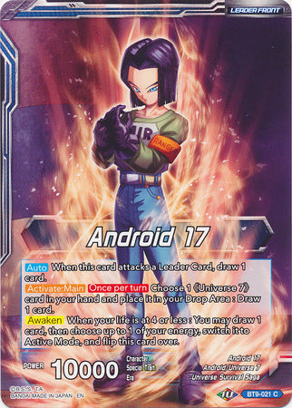 Android 17 // Android 17, Universal Guardian (BT9-021) [Universal Onslaught] | Odin's Place