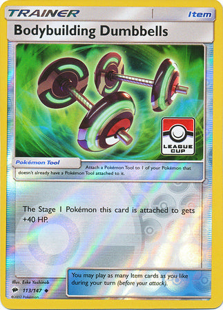 Bodybuilding Dumbbells (113/147) (League Promo) [Sun & Moon: Burning Shadows] | Odin's Place