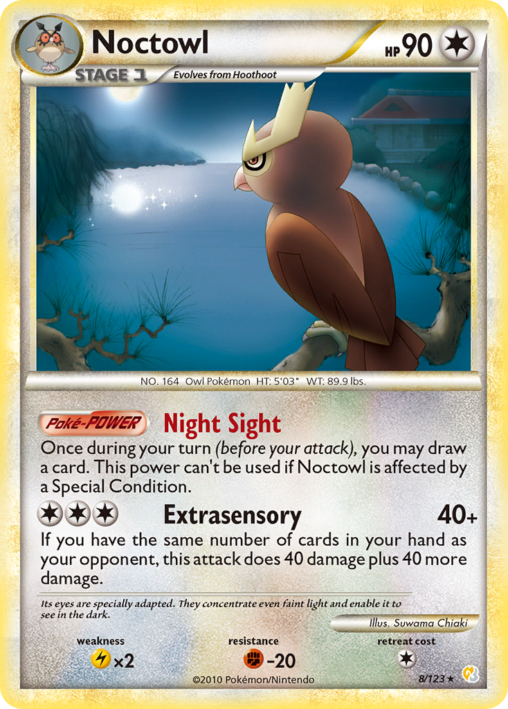 Noctowl (8/123) [HeartGold & SoulSilver: Base Set] | Odin's Place