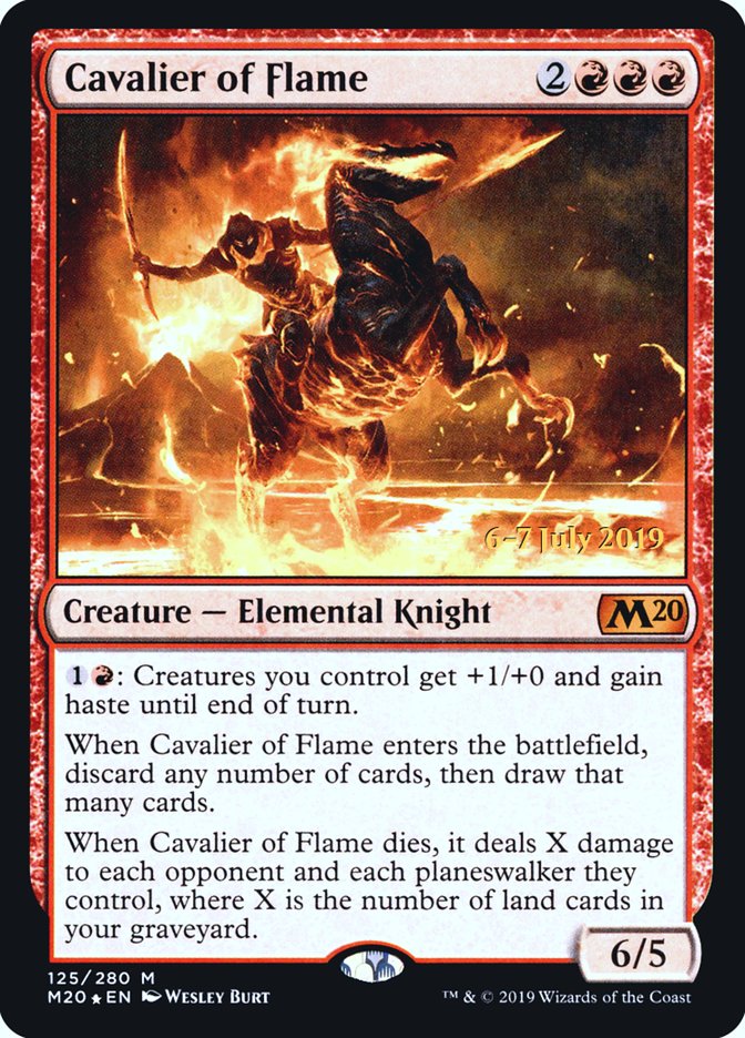 Cavalier of Flame [Core Set 2020 Prerelease Promos] | Odin's Place