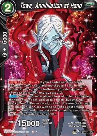 Towa, Annihilation at Hand (BT16-116) [Realm of the Gods] | Odin's Place