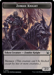 Zombie Knight // Human (6) Double-Sided Token [March of the Machine Commander Tokens] | Odin's Place