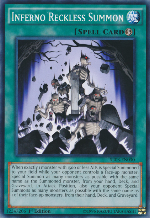 Inferno Reckless Summon [SR03-EN030] Common | Odin's Place