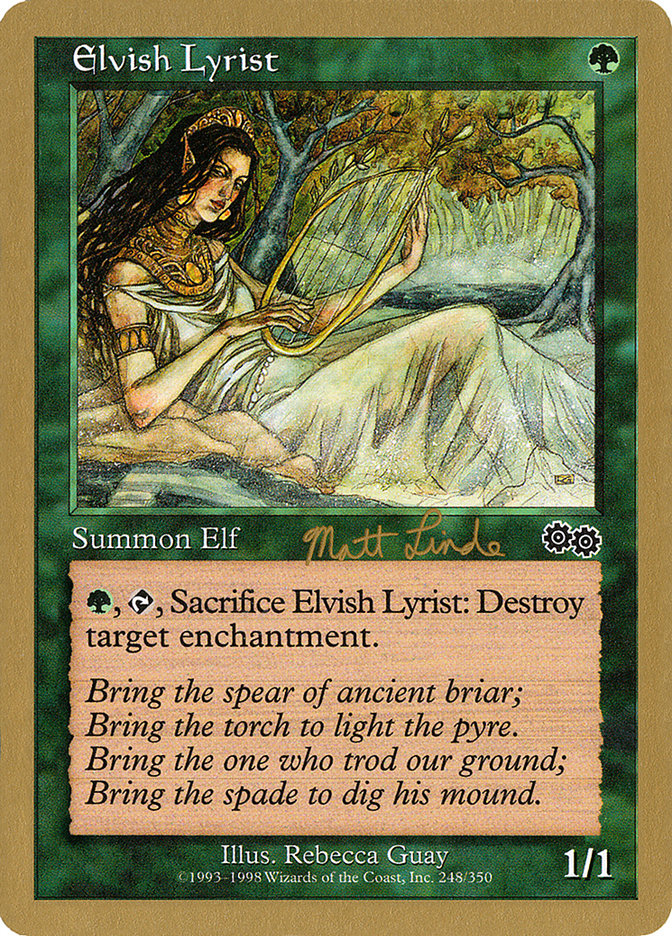 Elvish Lyrist (Matt Linde) [World Championship Decks 1999] | Odin's Place