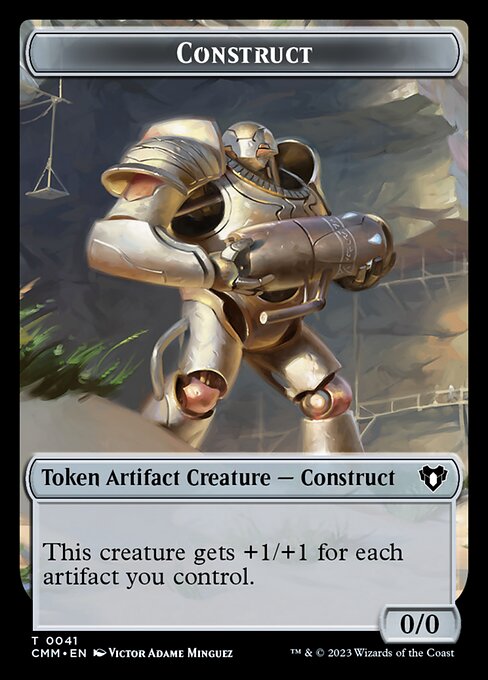 Spirit (0039) // Construct (0041) Double-Sided Token [Commander Masters Tokens] | Odin's Place