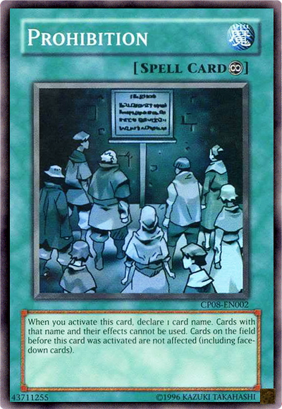 Prohibition [CP08-EN002] Super Rare | Odin's Place
