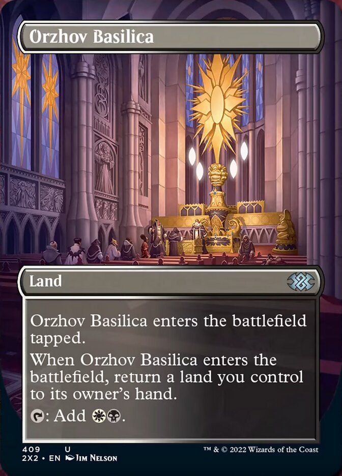 Orzhov Basilica (Borderless Alternate Art) [Double Masters 2022] | Odin's Place