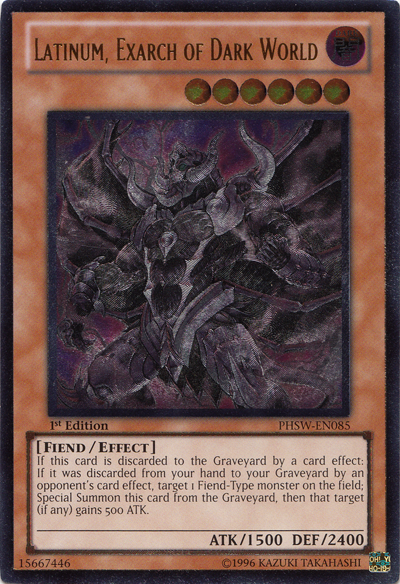 Latinum, Exarch of Dark World [PHSW-EN085] Ultimate Rare | Odin's Place
