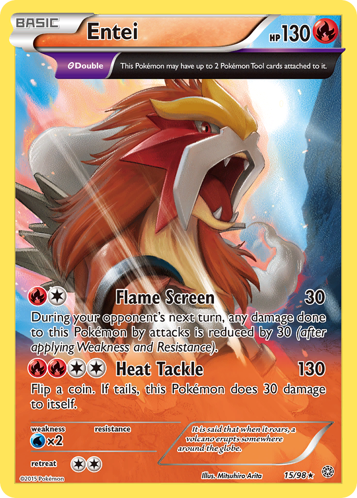 Entei (15/98) [XY: Ancient Origins] | Odin's Place