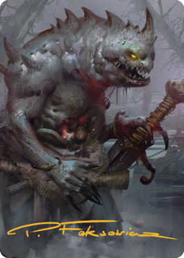 Gray Slaad Art Card (Gold-Stamped Signature) [Commander Legends: Battle for Baldur's Gate Art Series] | Odin's Place