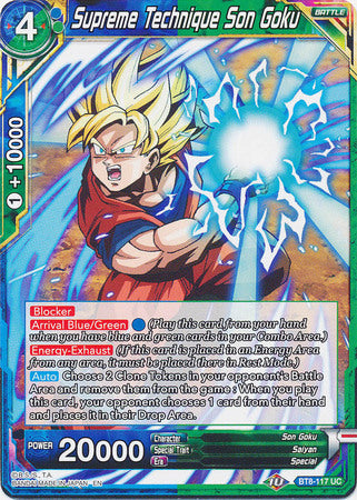 Supreme Technique Son Goku (BT8-117) [Malicious Machinations] | Odin's Place