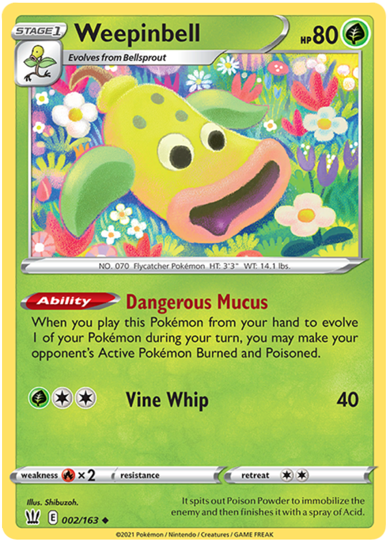 Weepinbell (002/163) [Sword & Shield: Battle Styles] | Odin's Place