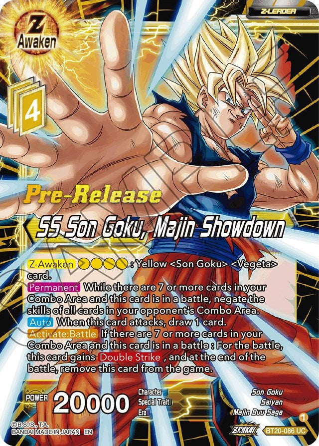 SS Son Goku, Majin Showdown (BT20-086) [Power Absorbed Prerelease Promos] | Odin's Place