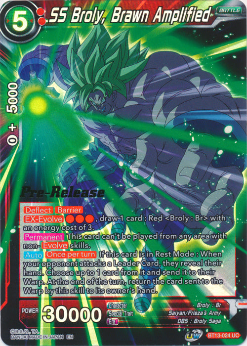 SS Broly, Brawn Amplified (BT13-024) [Supreme Rivalry Prerelease Promos] | Odin's Place