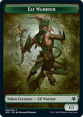Dragon // Elf Warrior Double-Sided Token [Game Night: Free-for-All Tokens] | Odin's Place
