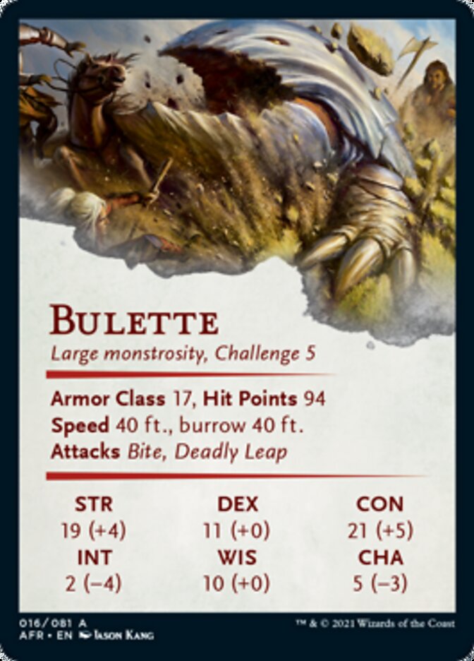 Bulette Art Card (Gold-Stamped Signature) [Dungeons & Dragons: Adventures in the Forgotten Realms Art Series] | Odin's Place