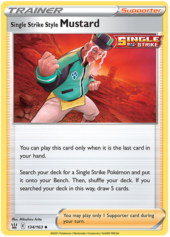 Single Strike Style Mustard (134/163) [Sword & Shield: Battle Styles] | Odin's Place