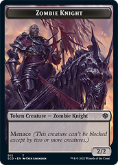 Zombie // Zombie Knight Double-Sided Token [Starter Commander Decks] | Odin's Place