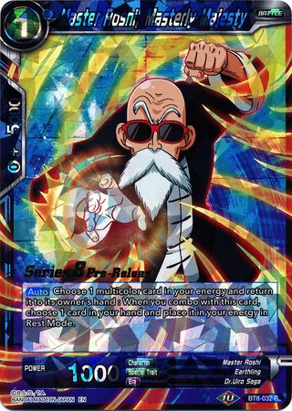 Master Roshi, Masterly Majesty (BT8-032_PR) [Malicious Machinations Prerelease Promos] | Odin's Place