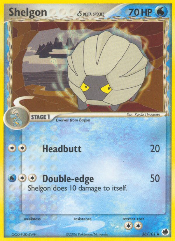 Shelgon (38/101) (Delta Species) [EX: Dragon Frontiers] | Odin's Place