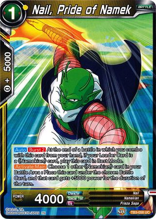 Nail, Pride of Namek (TB3-058) [Clash of Fates] | Odin's Place