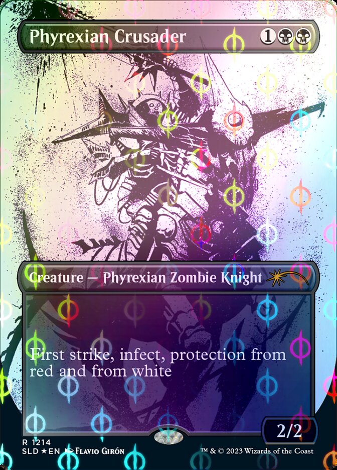 Phyrexian Crusader (Borderless Ichor Step-and-Compleat Foil) [Secret Lair Drop Series] | Odin's Place