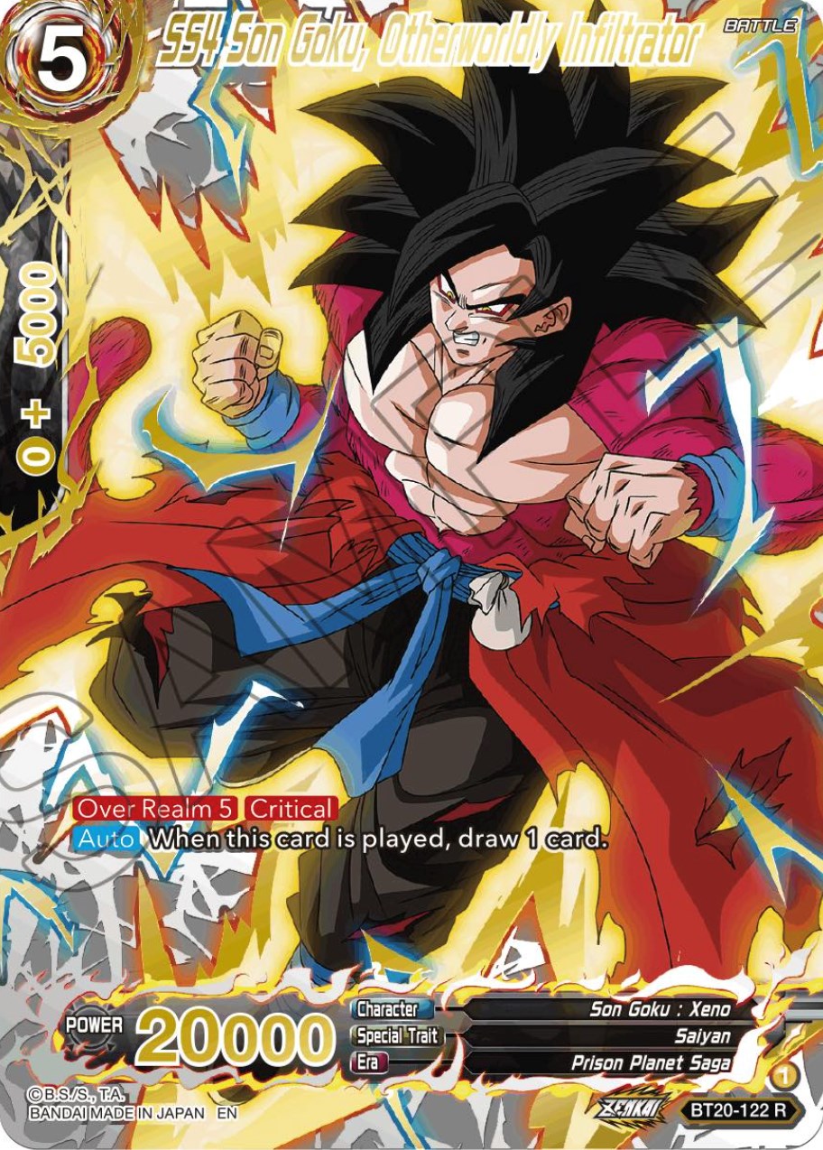 SS4 Son Goku, Otherworldly Infiltrator (Gold-Stamped) (BT20-122) [Power Absorbed] | Odin's Place