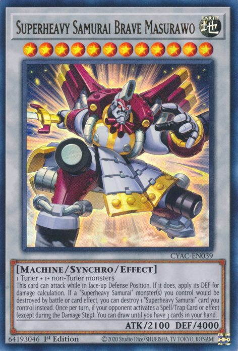 Superheavy Samurai Brave Masurawo [CYAC-EN039] Ultra Rare | Odin's Place