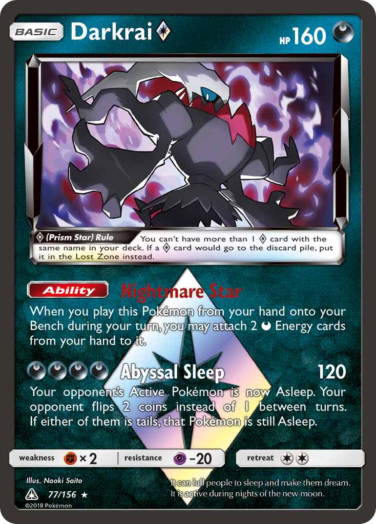 Darkrai (77/156) (Prism Star) [Sun & Moon: Ultra Prism] | Odin's Place