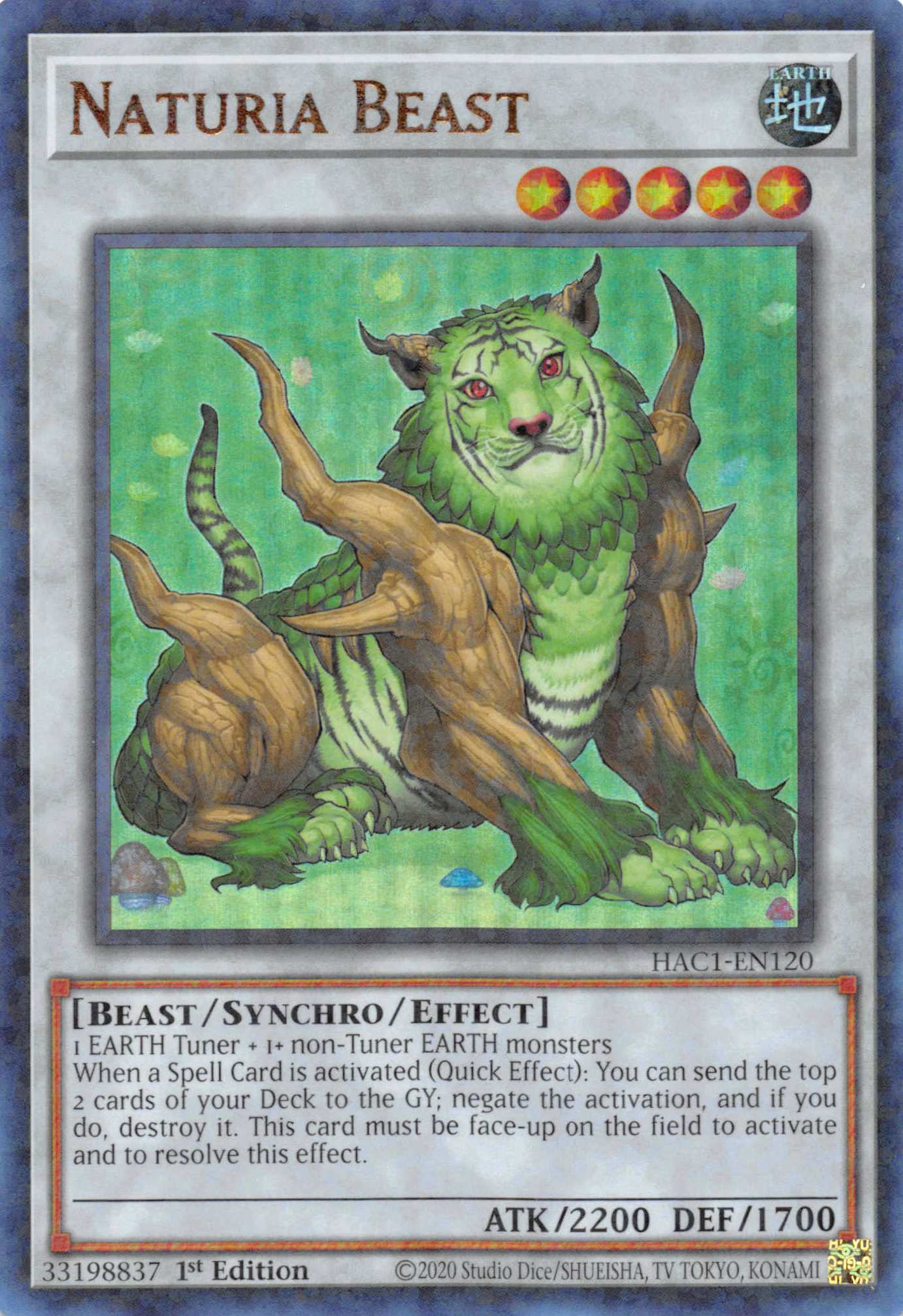 Naturia Beast (Duel Terminal) [HAC1-EN120] Parallel Rare | Odin's Place