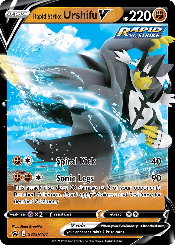 Rapid Strike Urshifu V (SWSH107) (Jumbo Card) [Sword & Shield: Black Star Promos] | Odin's Place