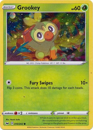 Grookey (010/202) (Cosmos Holo) [Sword & Shield: Base Set] | Odin's Place