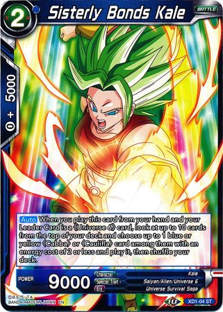 Sisterly Bonds Kale (XD1-04) [Assault of the Saiyans] | Odin's Place