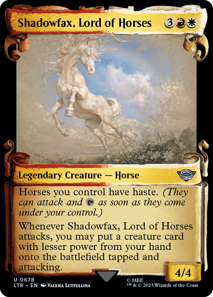 Shadowfax, Lord of Horses [The Lord of the Rings: Tales of Middle-Earth Showcase Scrolls] | Odin's Place