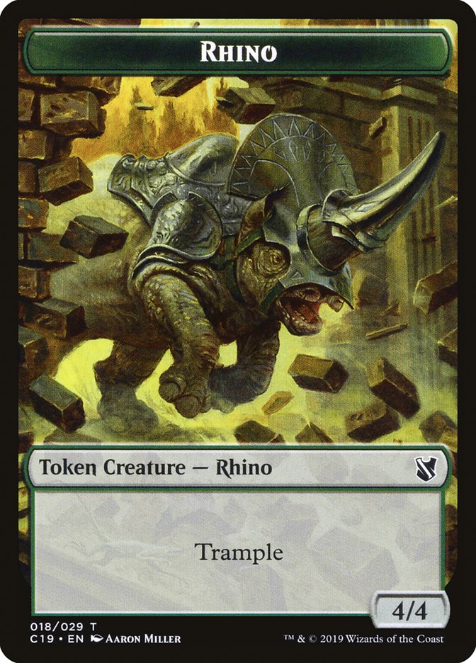 Rhino Token [Commander 2019 Tokens] | Odin's Place