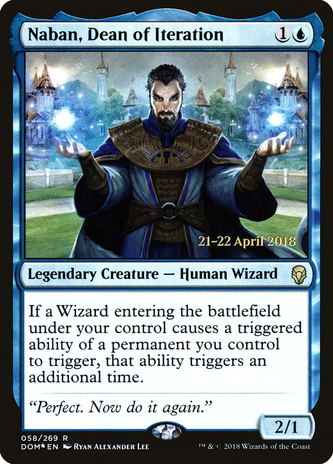 Naban, Dean of Iteration (58) [Dominaria Prerelease Promos] | Odin's Place
