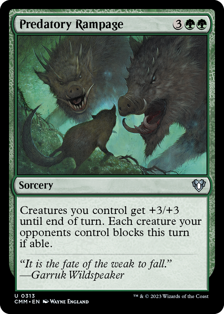 Predatory Rampage [Commander Masters] | Odin's Place