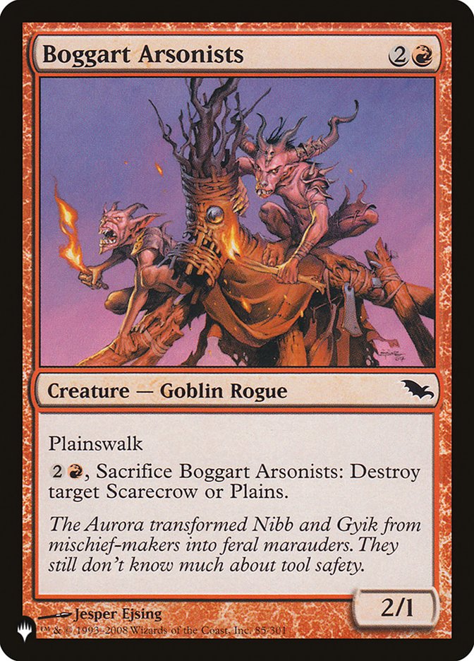 Boggart Arsonists [The List] | Odin's Place